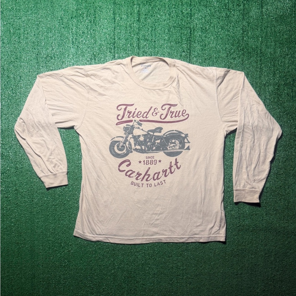 Carhartt Cream Graphic Long Sleeve Tee